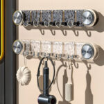 Creative Rotating Suction Cup Hook Wall Mounted Water Ripple Row Hook Bathroom Hook - Image 4