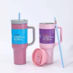 1,180ml, Insulated Car Tumbler – Stainless Steel Travel Mug with Handle & Straw - Image 9