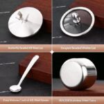 Stainless steel pepper and salt shaker Pepper jar Restaurant Western table seasoning bottle Golden sprinkling box - Image 6