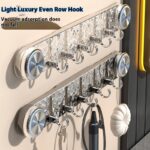 Creative Rotating Suction Cup Hook Wall Mounted Water Ripple Row Hook Bathroom Hook - Image 3