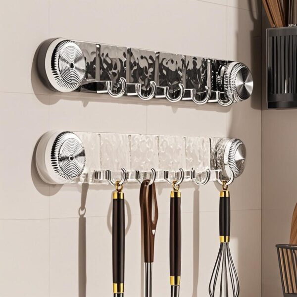 Creative Rotating Suction Cup Hook Wall Mounted Water Ripple Row Hook Bathroom Hook