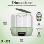 360° Rotating Multi-Grid Grain Dispenser designed for organized dry food storage. - Image 4