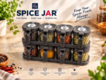 Spice Jar (৪টি পাত্রের মশলা রাখার সেট)।